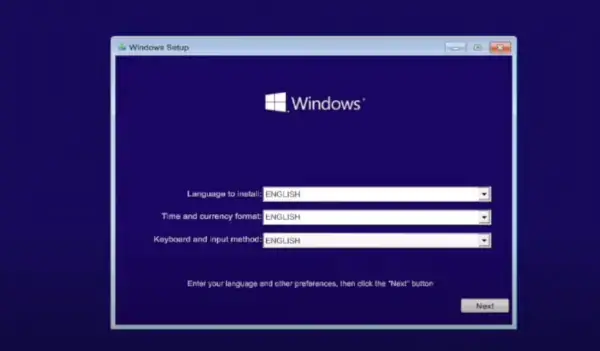 Пример работы симулятора Win 10 Simulator